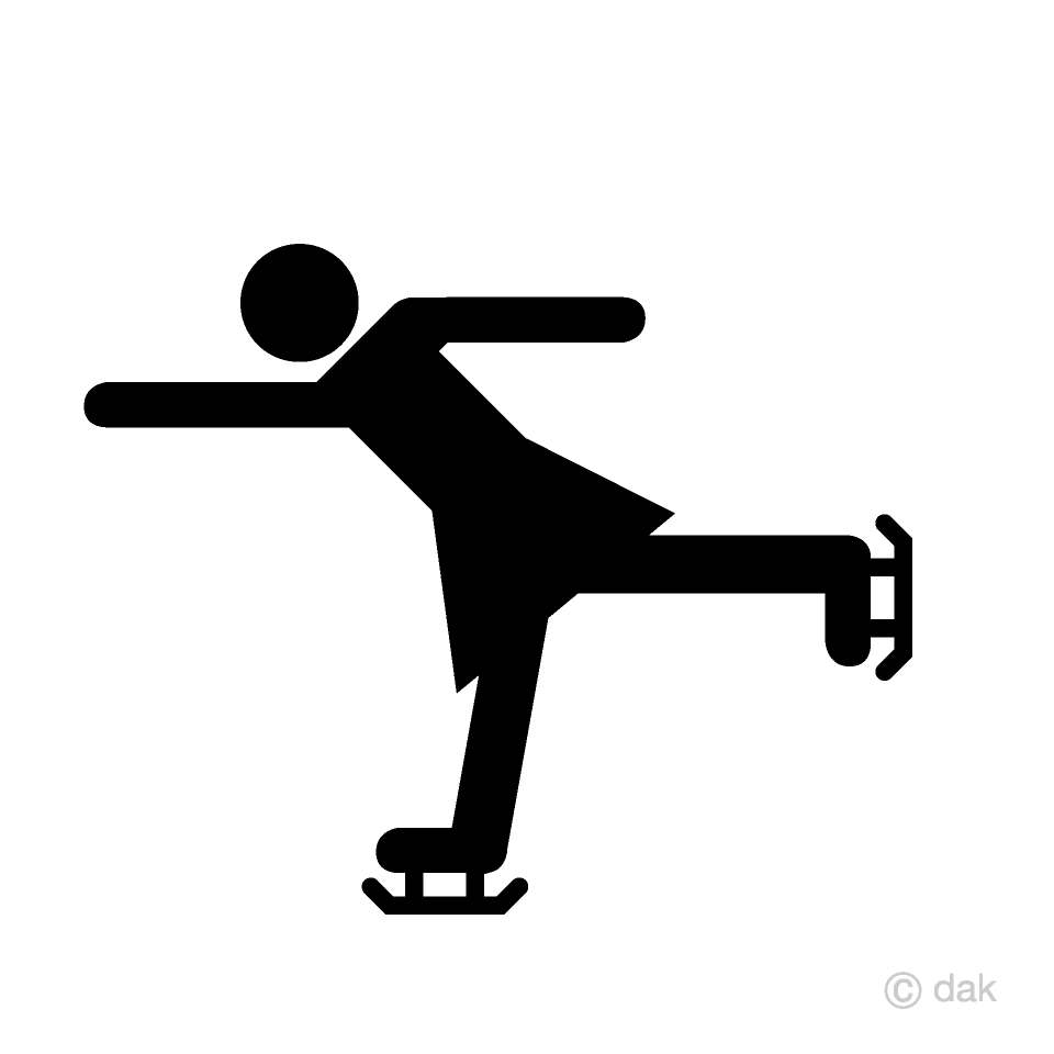 Skating Woman Pictogram