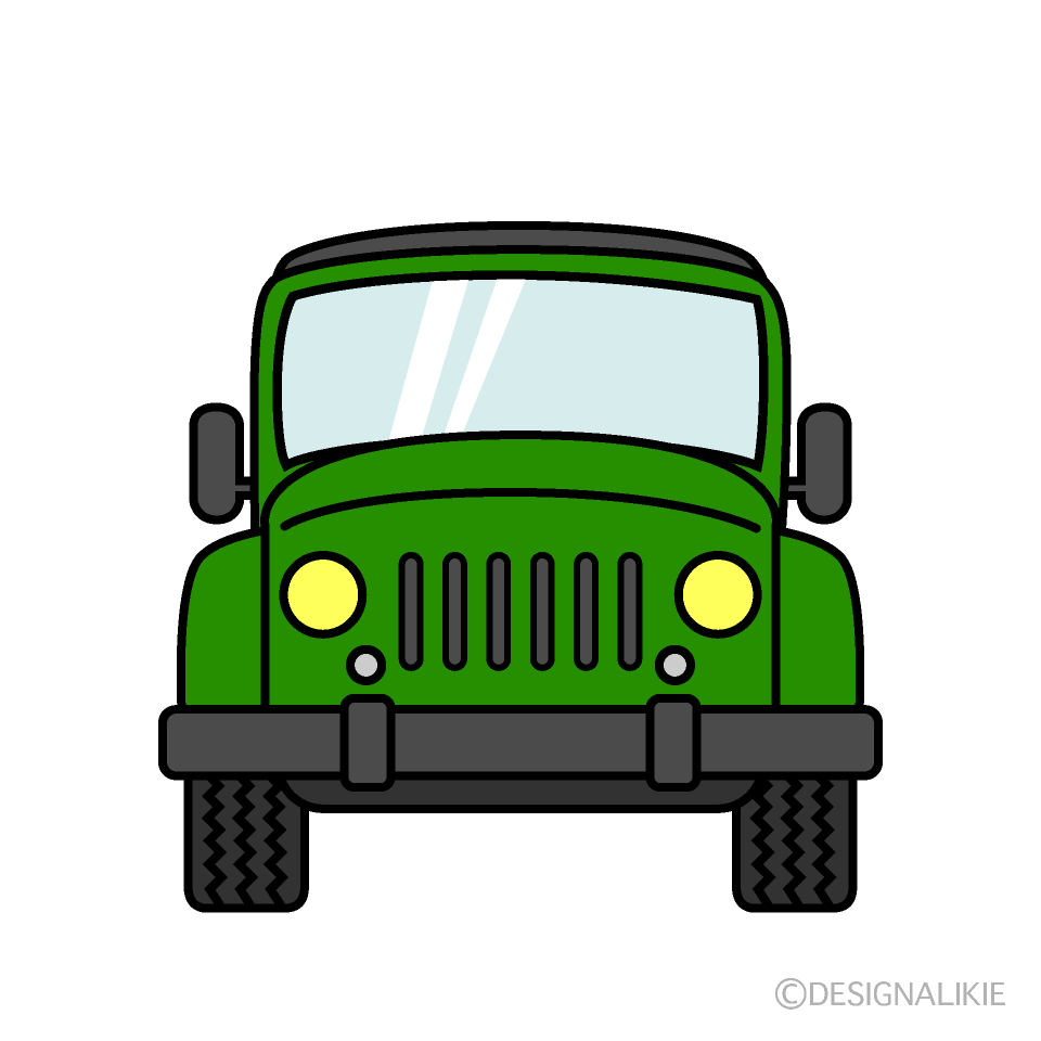 Green Jeep Front