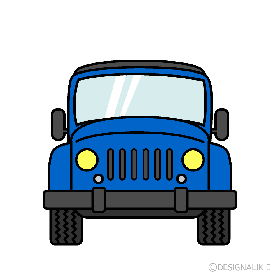 Blue Jeep Front