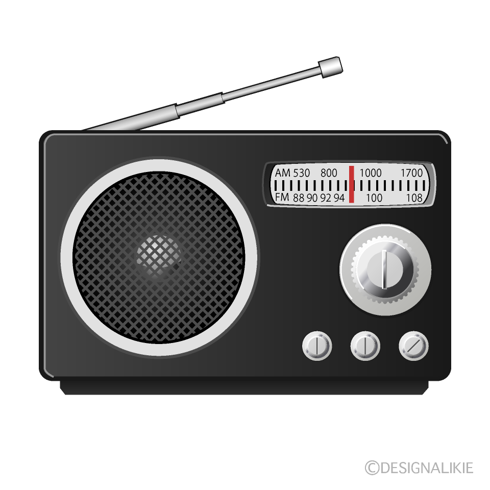 radio clipart black and white