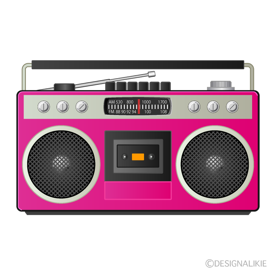Pink Radio Clip Art Free PNG Image｜Illustoon