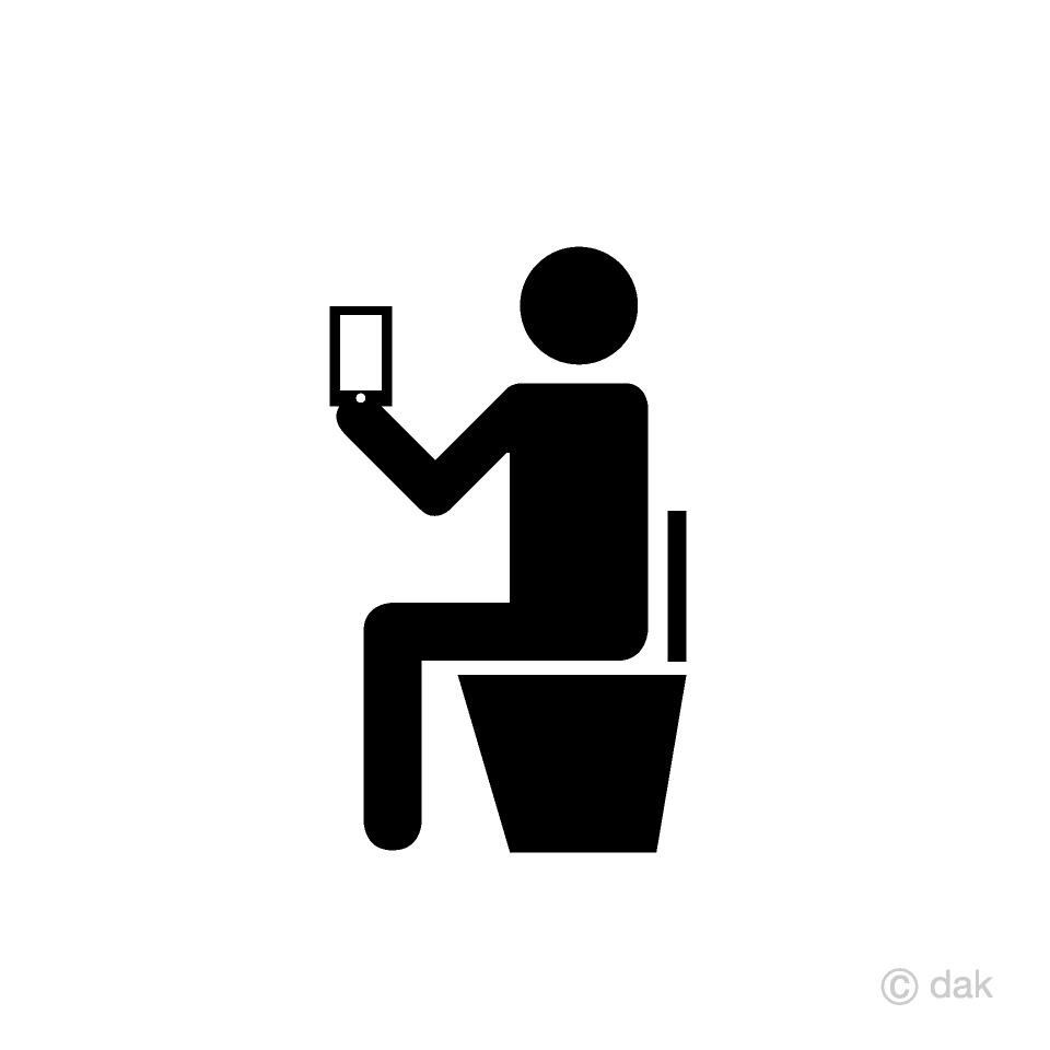 Using Mobile Phone in Toilet Pictogram