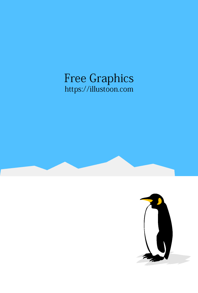 Tarjeta gráfica de pingüino antártico
