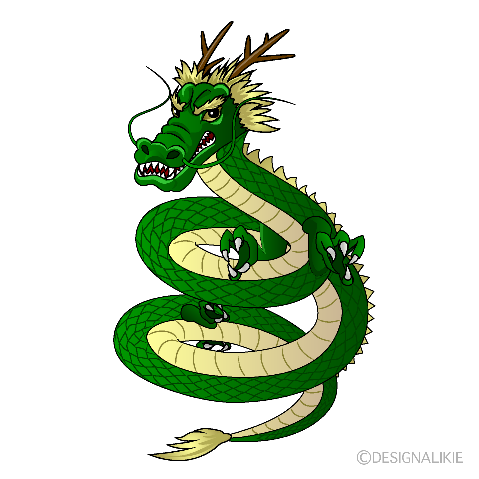Coiling Japanese Dragon