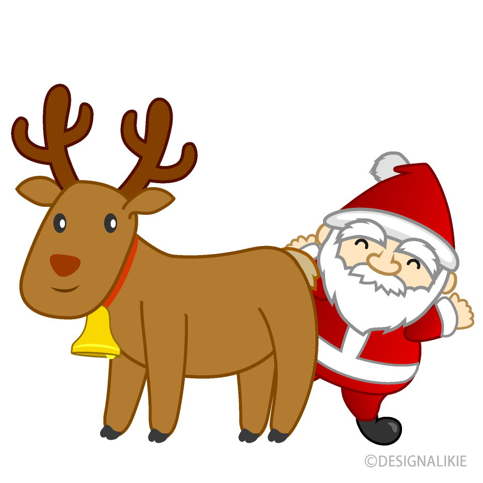 Mini Santa Friendly with a Reindeer