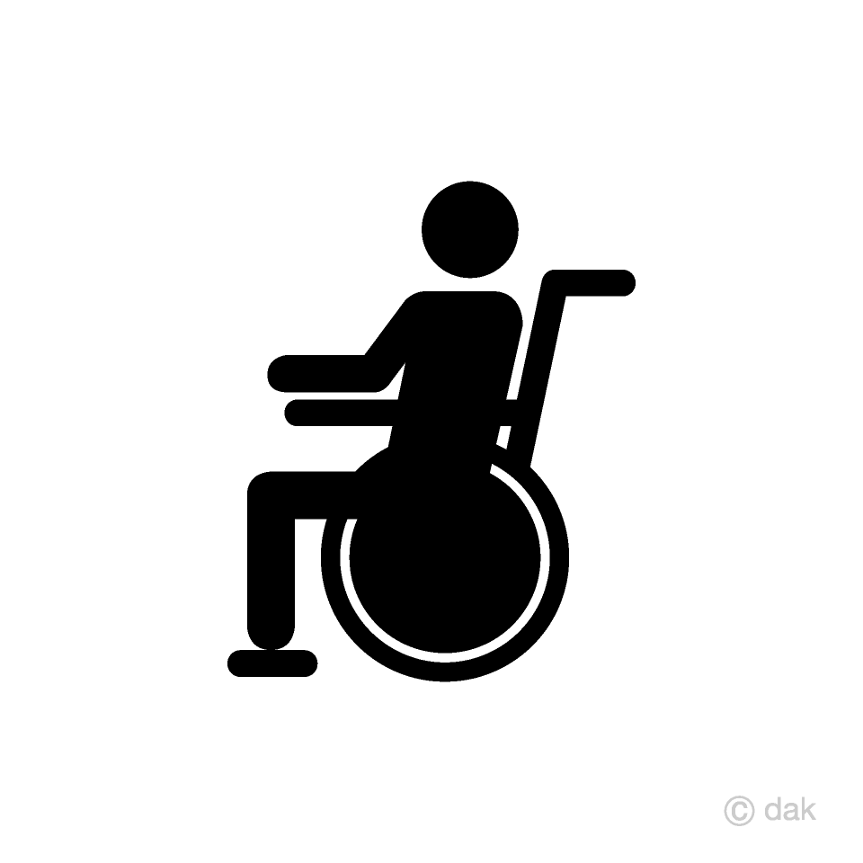 Person Riding Wheelchair Pictogram