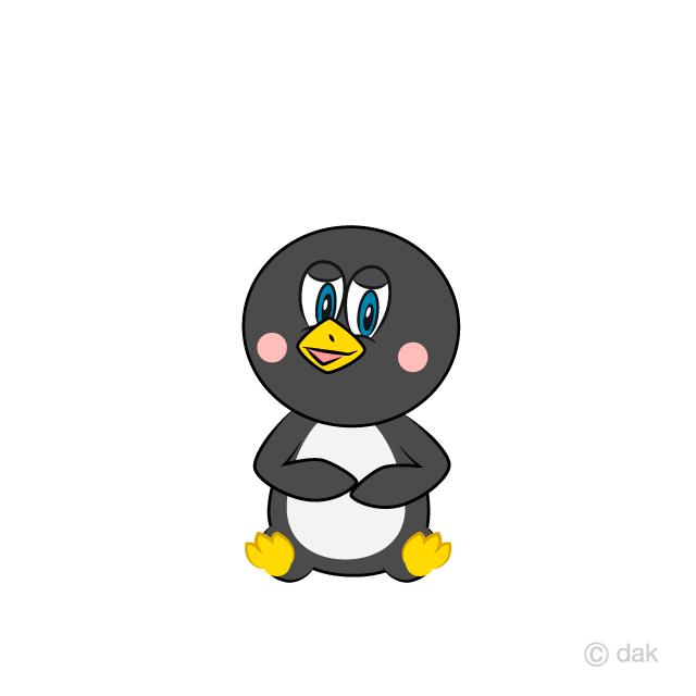 Pingüino sentado