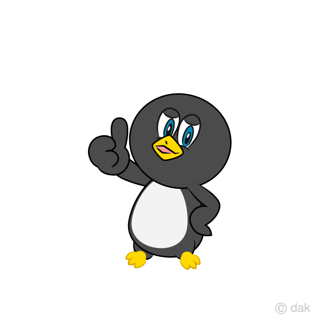 Thumbs up Penguin Cartoon Free PNG Image｜Illustoon