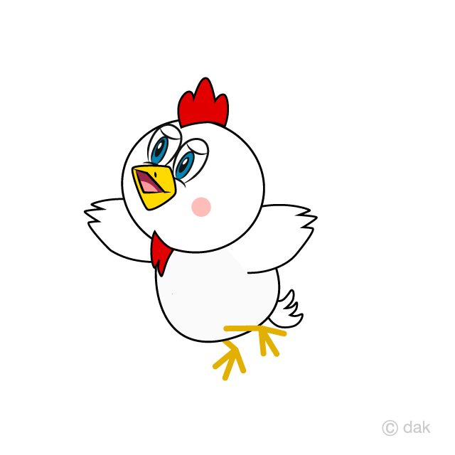 Flying Chicken Cartoon Free PNG Image｜Illustoon