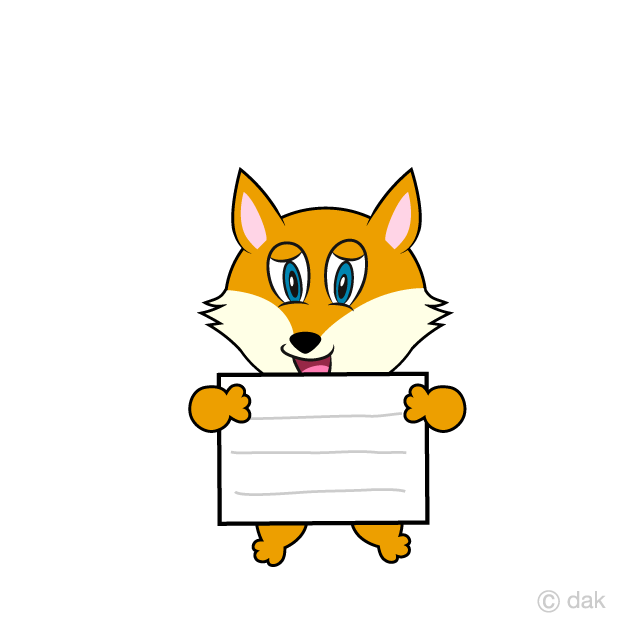 Fox with a Board
