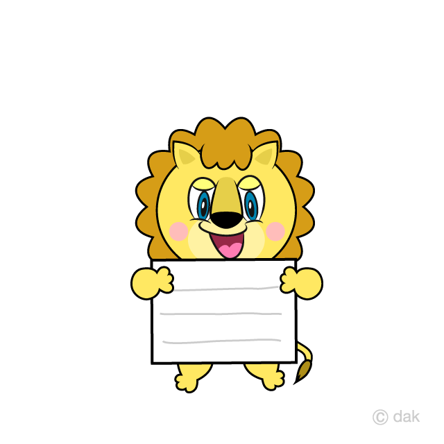 Lion with a Board