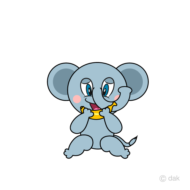 Eating Elephant Cartoon Free PNG Image｜Illustoon