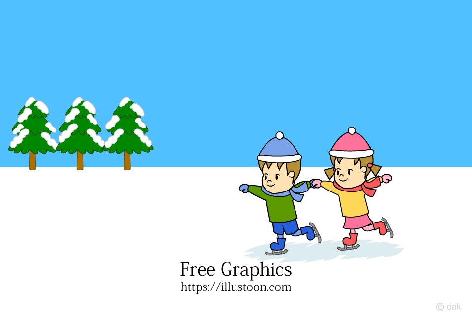 Children skating Cartoon Free PNG Image｜Illustoon