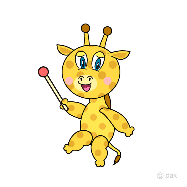 Explain Giraffe Cartoon Free PNG Image｜Illustoon