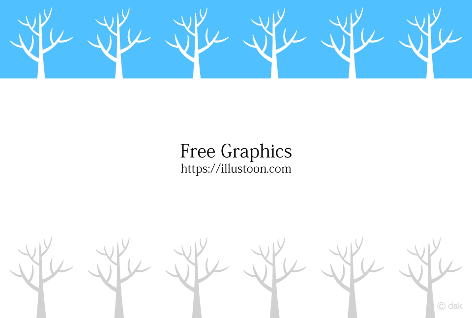 Branch trees standing on the snowy field Graphics
