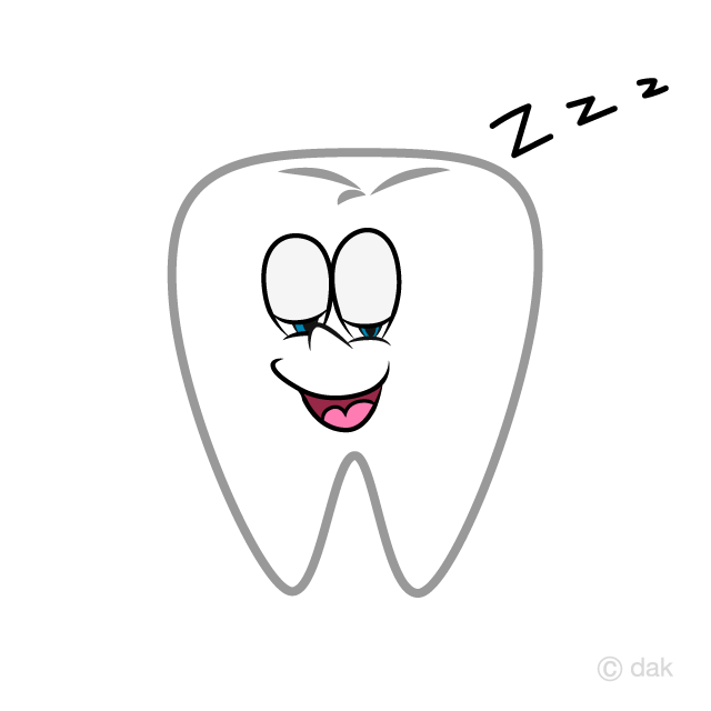 Sleeping Tooth Cartoon Free PNG Image｜Illustoon