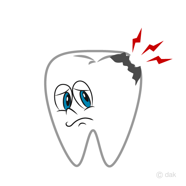 Tooth Decay Cartoon Free PNG Image｜Illustoon