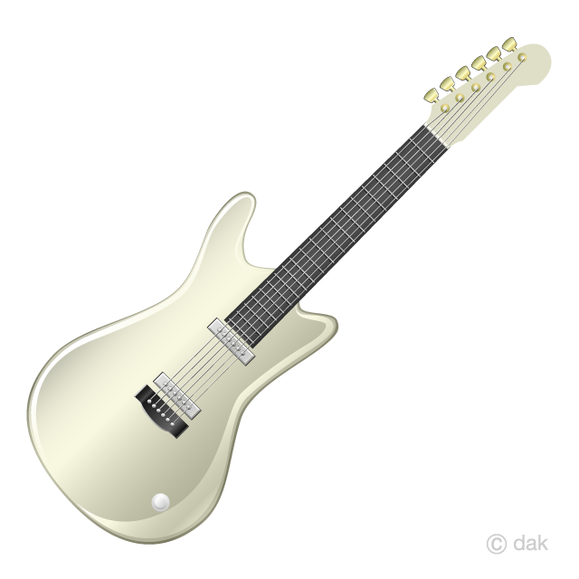 Guitarra eléctrica blanca