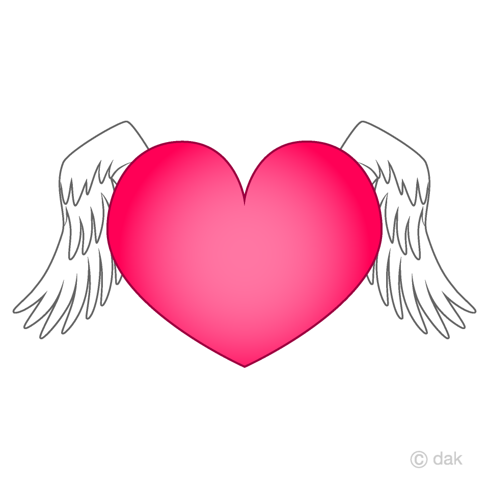 Corazón de alas Gratis Dibujos Animados Imágene｜Illustoon ES