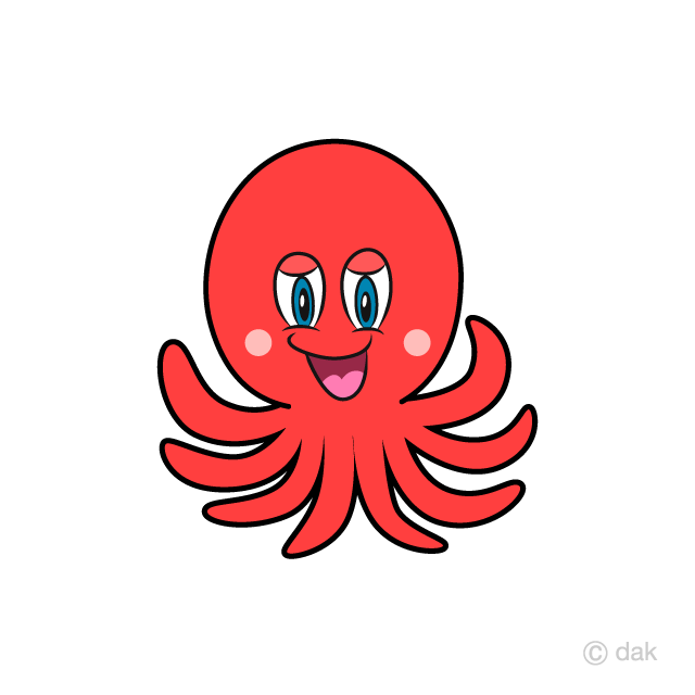 Octopus Cartoon Free PNG Image｜Illustoon