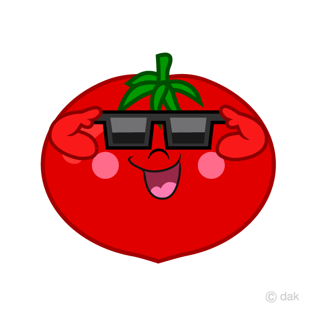 Sunglasses Tomato Cartoon Free PNG Image｜Illustoon