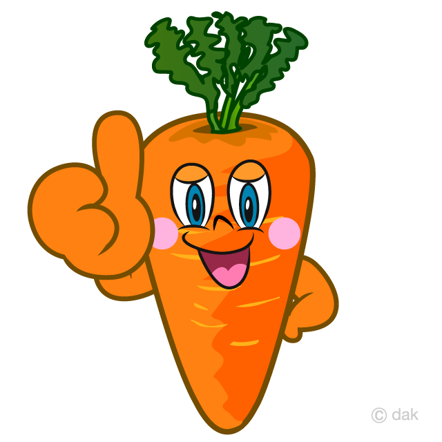 Thumbs up Carrot Cartoon Free PNG Image｜Illustoon