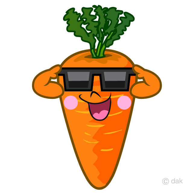 Sunglasses Carrot Cartoon Free PNG Image｜Illustoon