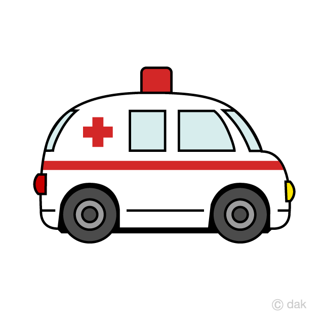 Cute Ambulance Clipart Free PNG Image｜Illustoon