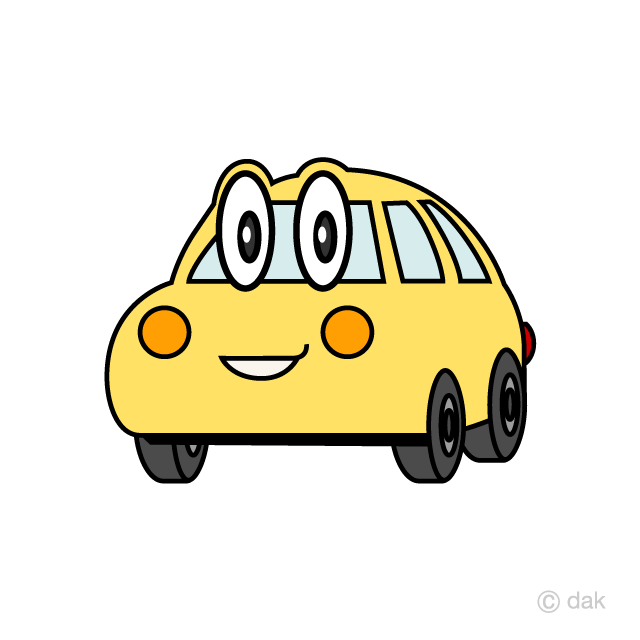 Cute Small Car Cartoon Free PNG Image｜Illustoon
