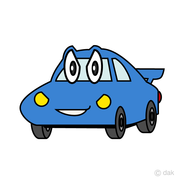 Cute Sports Car Cartoon Free PNG Image｜Illustoon