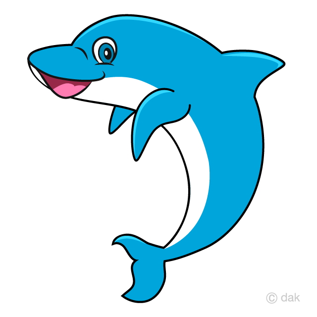 Jumping Dolphin Cartoon Free PNG Image｜Illustoon