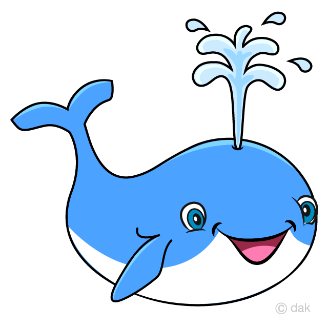 Cute Whale Cartoon Free PNG Image｜Illustoon