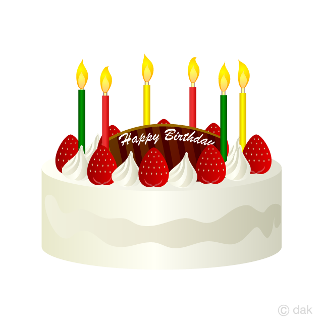 Birthday party cake with candles on transparent PNG - Similar PNG