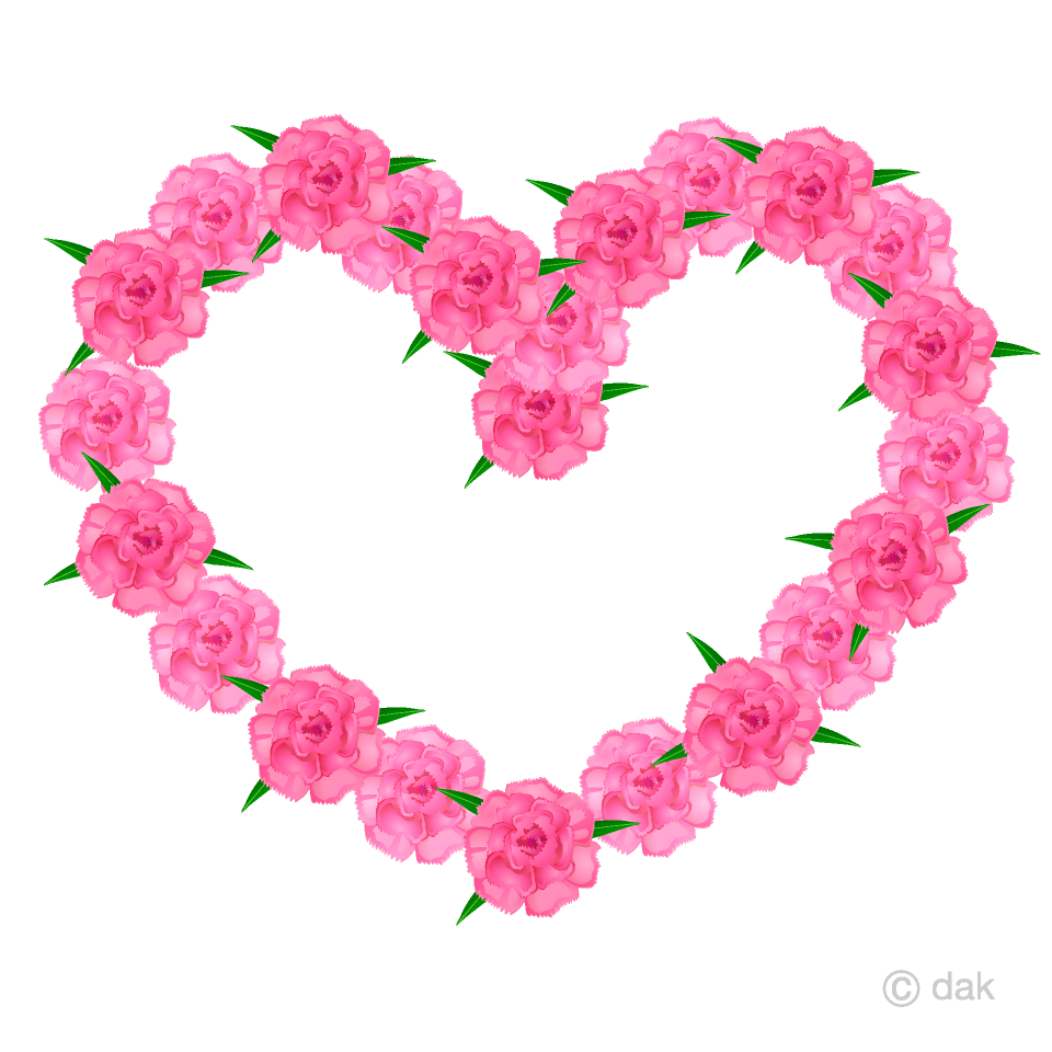 Carnation Wreath Heart