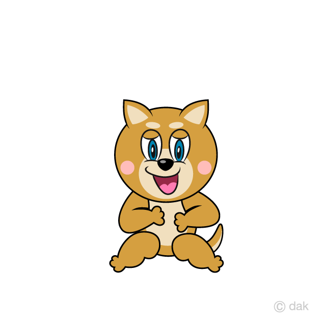 dog laughing clipart