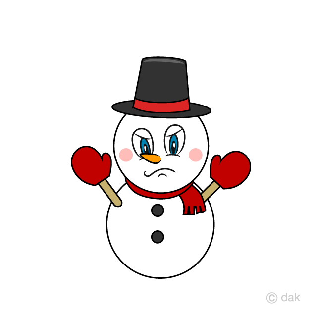 Muñeco de nieve enojado