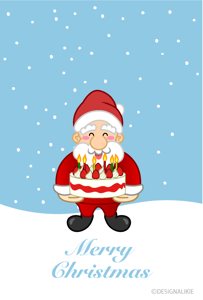Santa Claus with cake