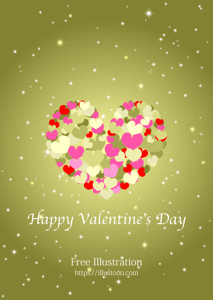 Glittering Gold Heart Valentine