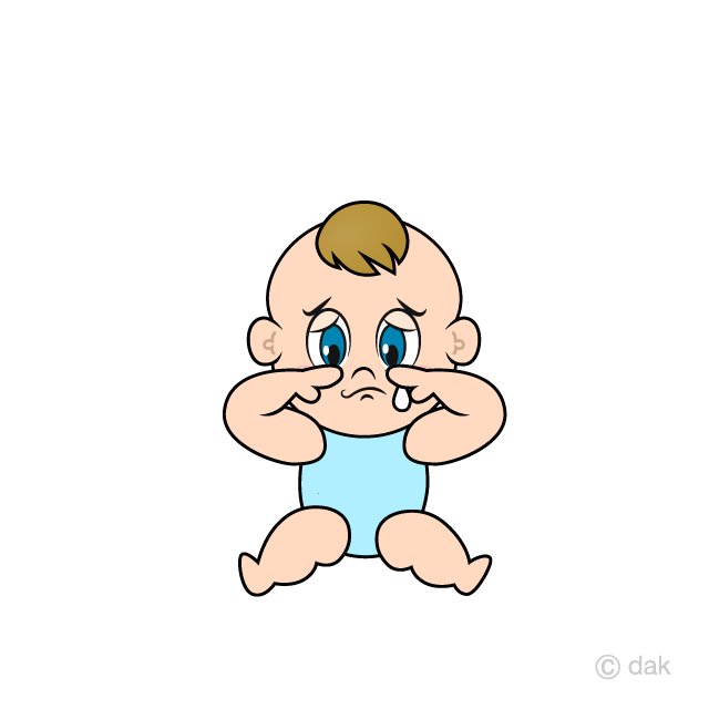Sad Baby Clip Art Free PNG Image｜Illustoon