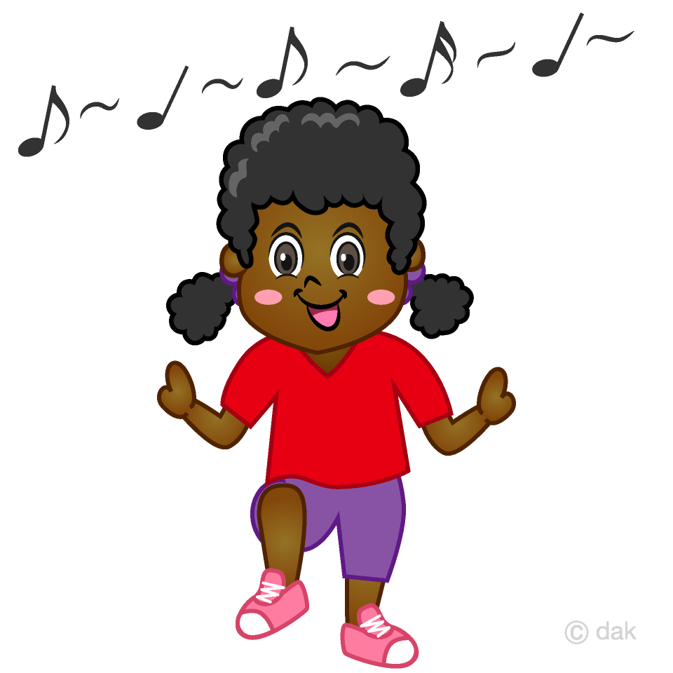 Dancing Girl Cartoon Free PNG Image｜Illustoon