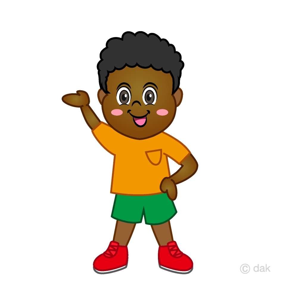 Pointing Boy Cartoon Free PNG Image｜Illustoon