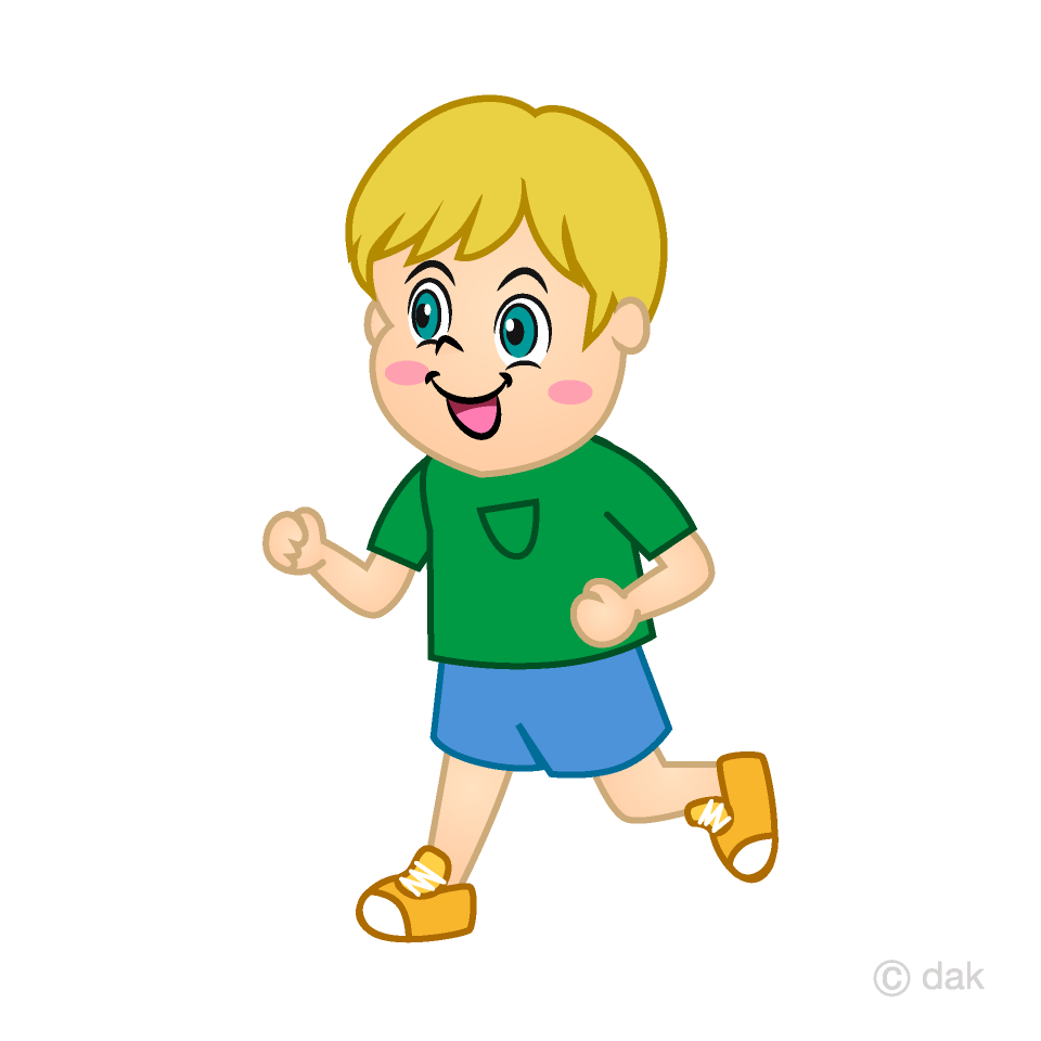 Running Boy Cartoon Free PNG Image｜Illustoon