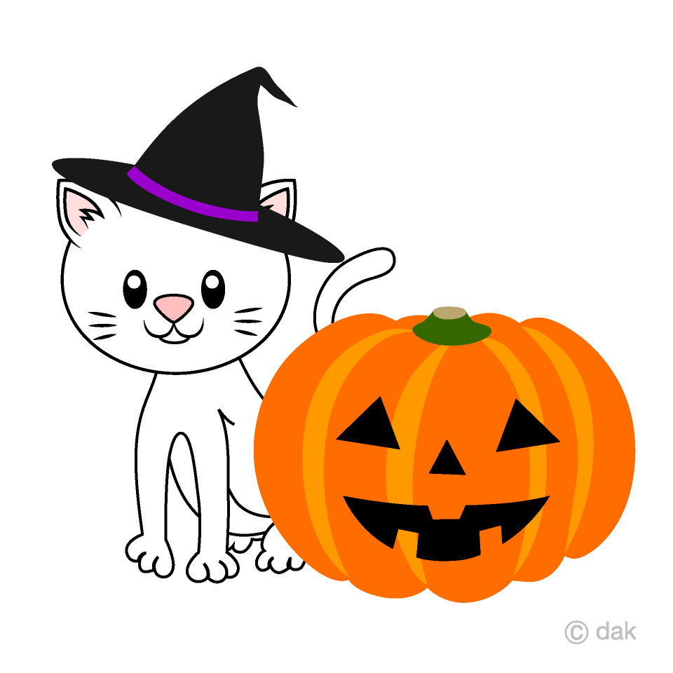 White Cat Halloween Pumpkin