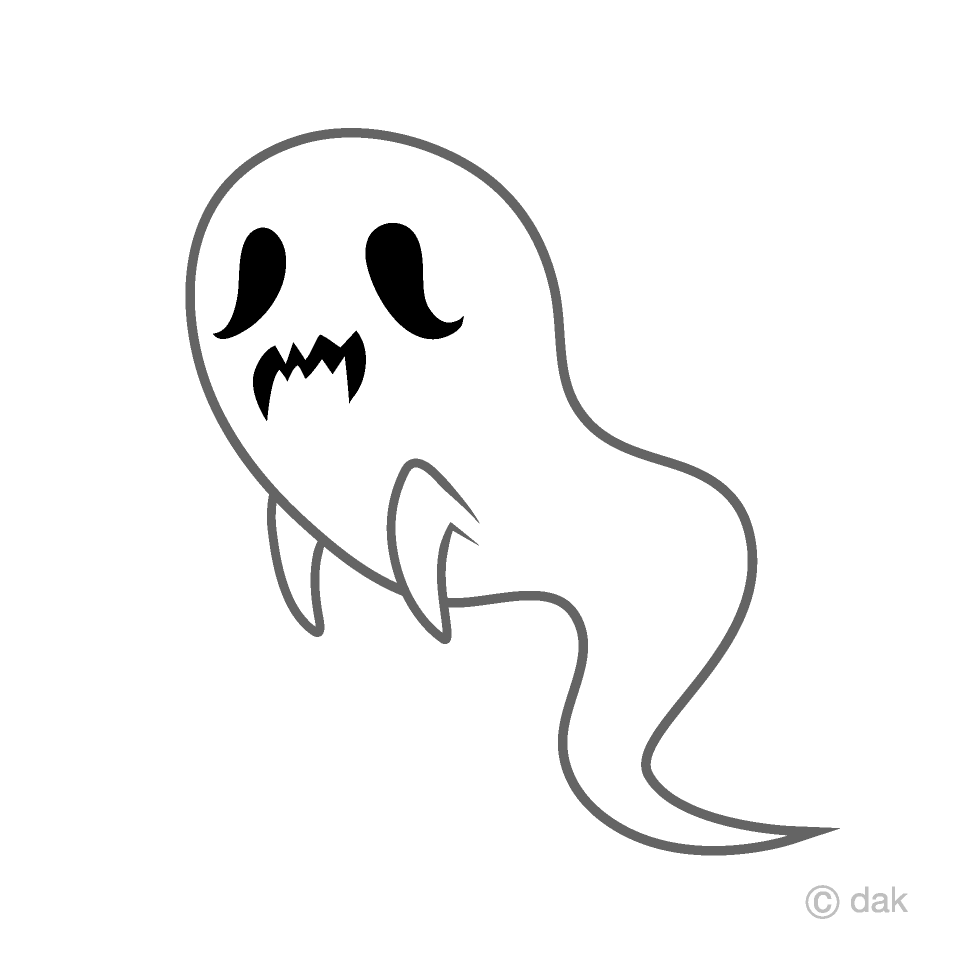 Scary Ghost Clip Art Free PNG Image｜Illustoon