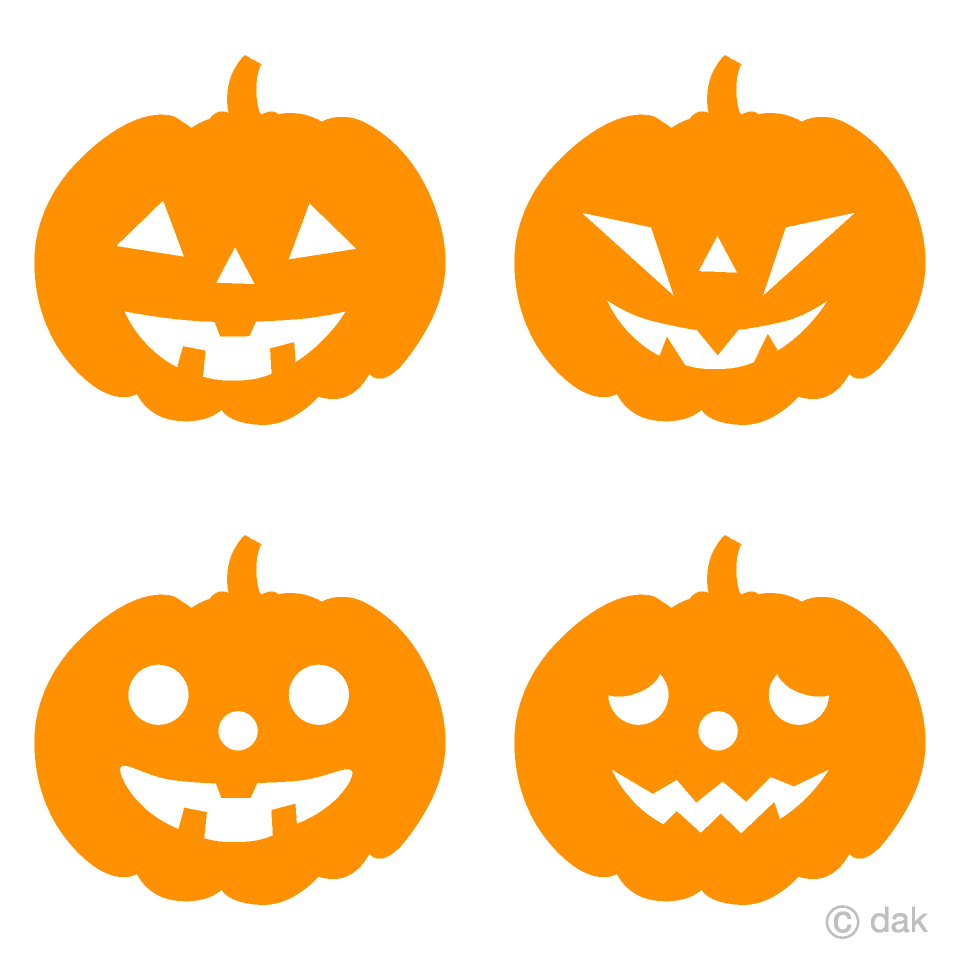 Four kinds of Orange Pumpkin