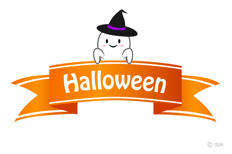 Halloween Ghost and Ribbon