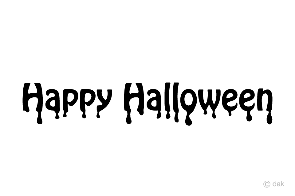Happy Halloween Black Text