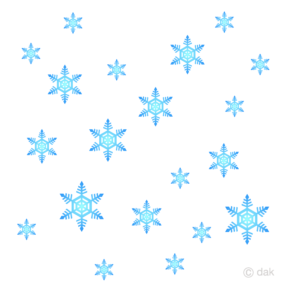 Many Blue Snowflakes