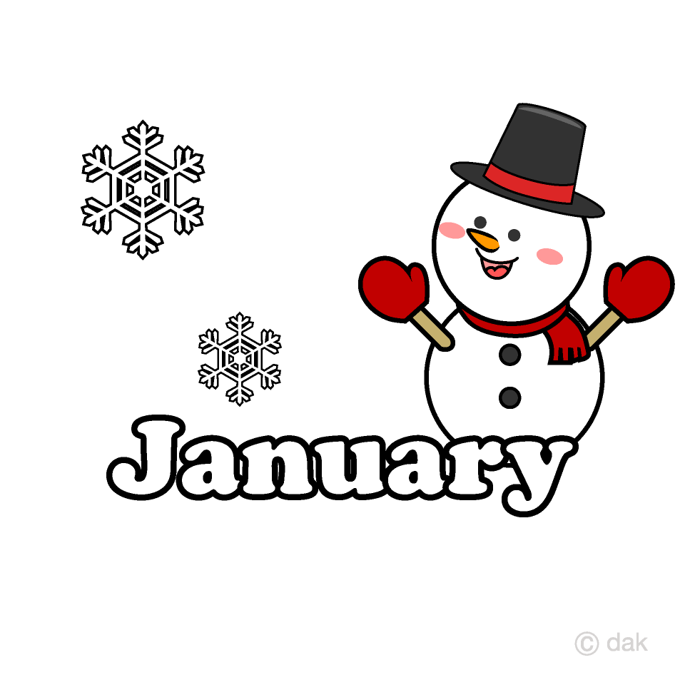 Muñeco de nieve de enero Gratis Dibujos Animados Imágene｜Illustoon ES
