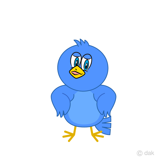 Pájaro azul con confianza